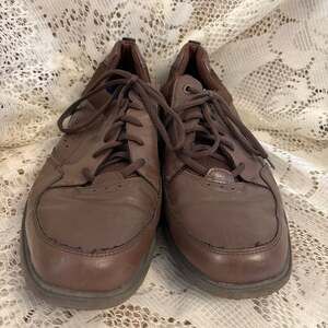 Nunn Bush Kore Men's US 12 M Dark Brown Leather Moc Toe Derby Shoes